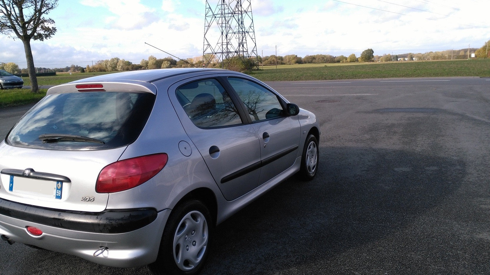 Peugeot 206 1,1 essence année 2001 couleur gris métal 5 portes 4 cv fiscales 166 000 km 