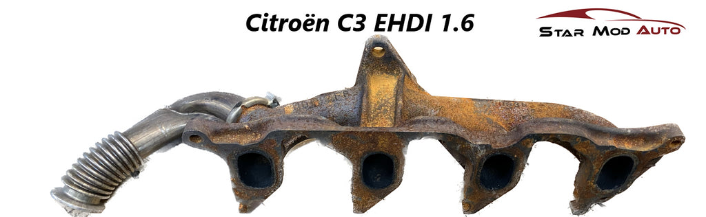 collecteur d echappement Peugeot Citroën 1.6 e hdi