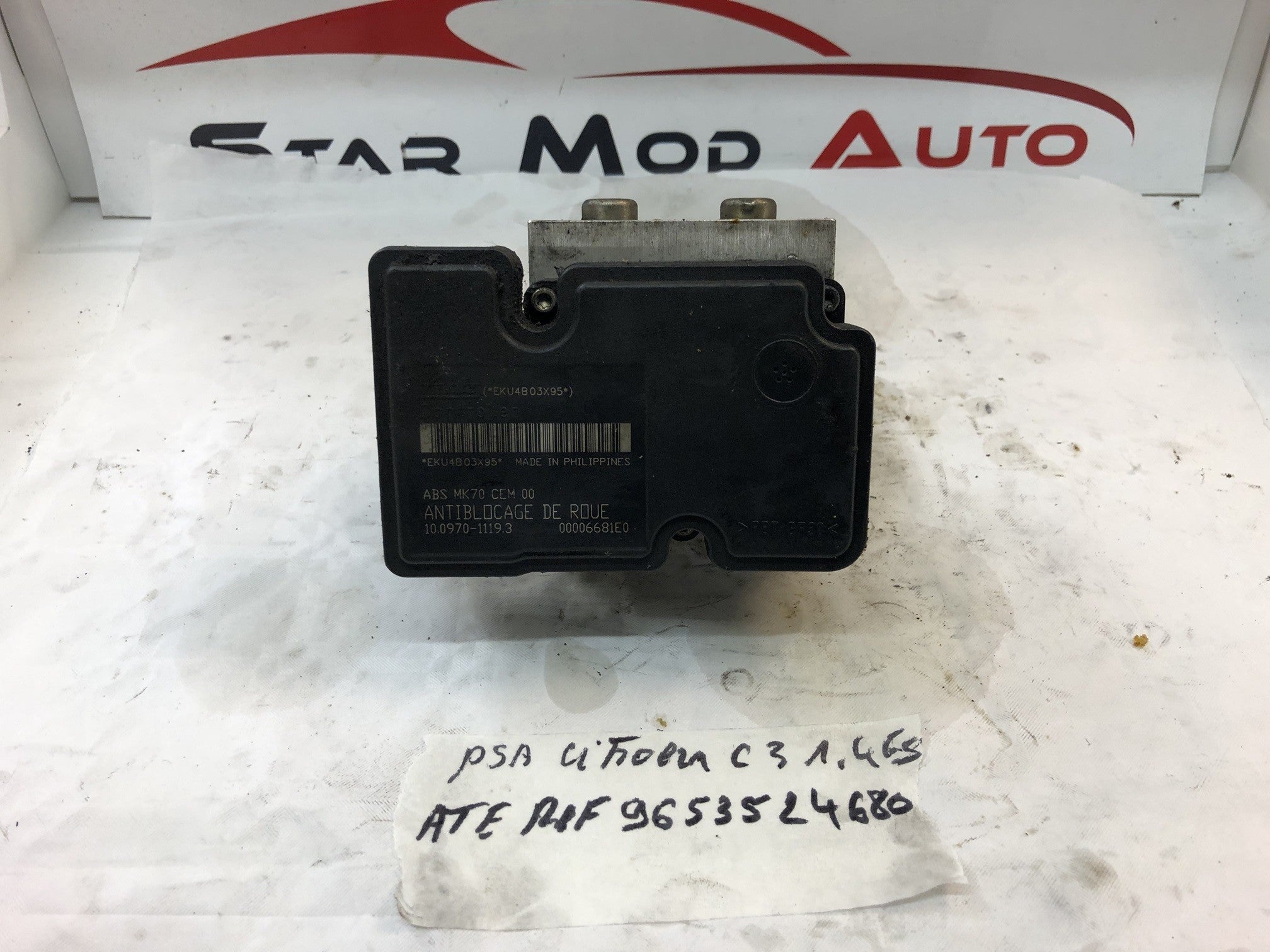 BLOC ABS PEUGEOT CITROEN 1.4 ESSENCE ANNÉE 2006