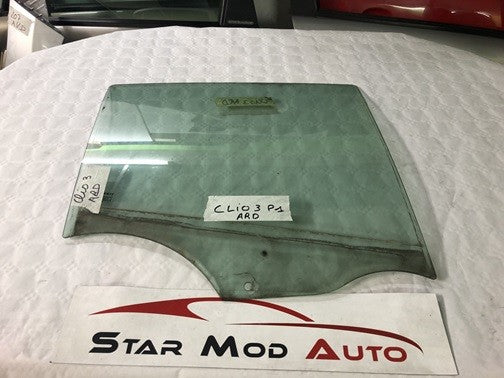 glace de porte arrière droite Renault Clio 3 phase 1 2006