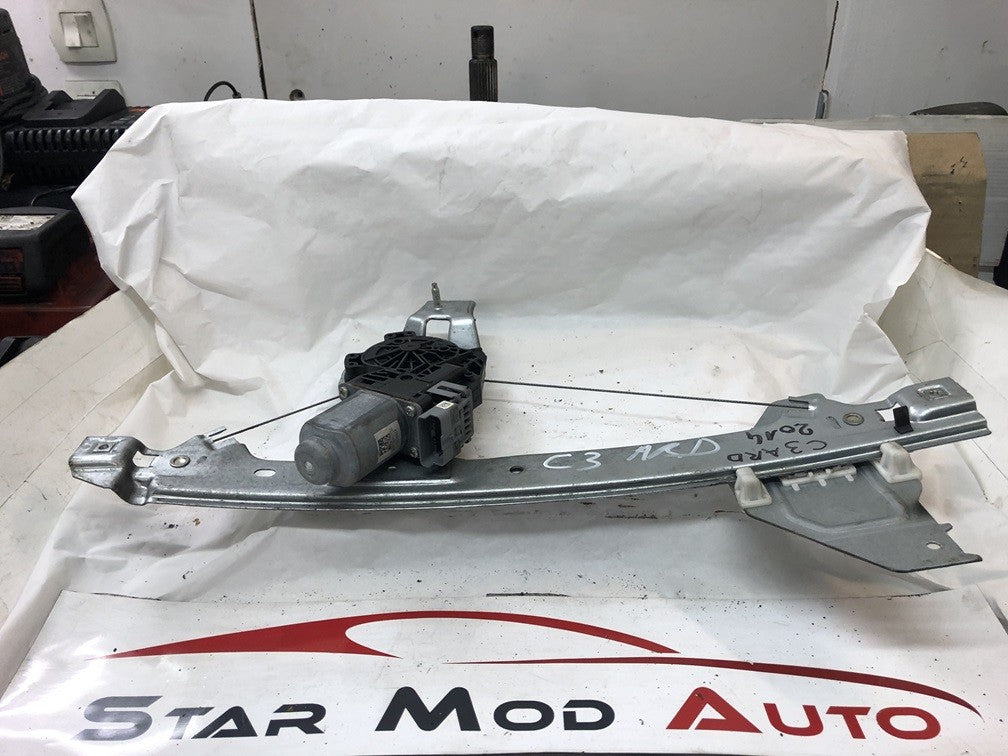 mécanisme de lève vitre arrière droit avec moteur Citroën c3 année 2014