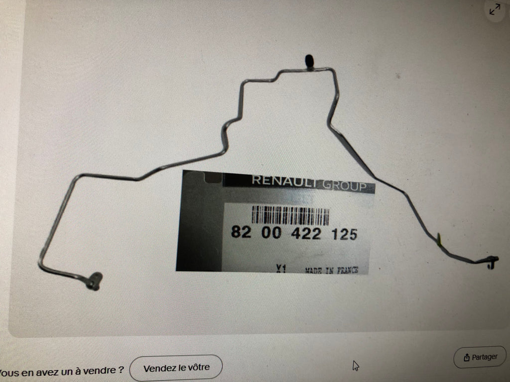 tuyaux de climatisation Renault Megane 3 1.5 dci  réf 8200422125